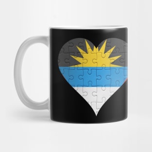 Antiguan & Barbudan Jigsaw Puzzle Heart Design - Gift for Antiguan & Barbudan With Antigua & Barbuda Roots Mug